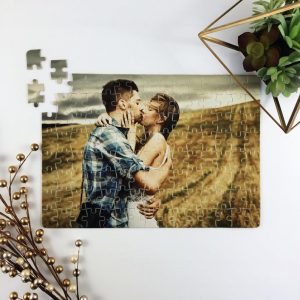 engagement photo jigsaw puzzle print gift idea