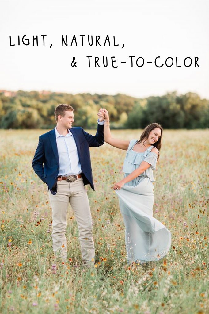 light natural true to color engagement photo